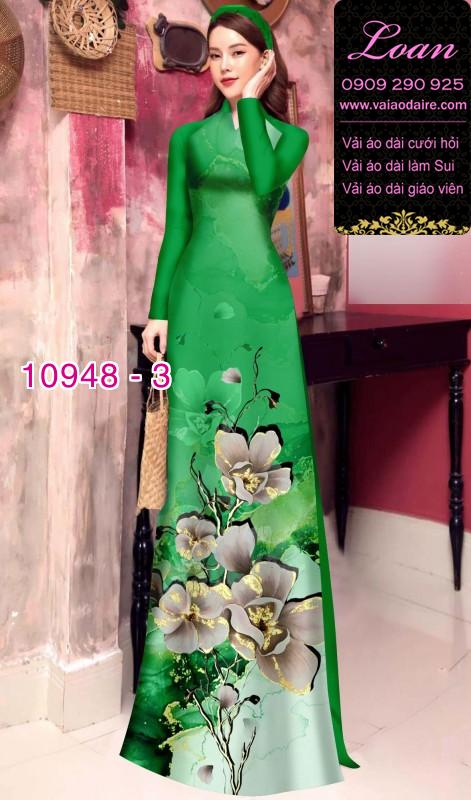 Vải áo dài hoa 3D