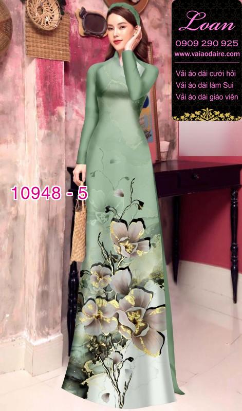 Vải áo dài hoa 3D