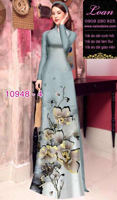 Vải áo dài hoa 3D