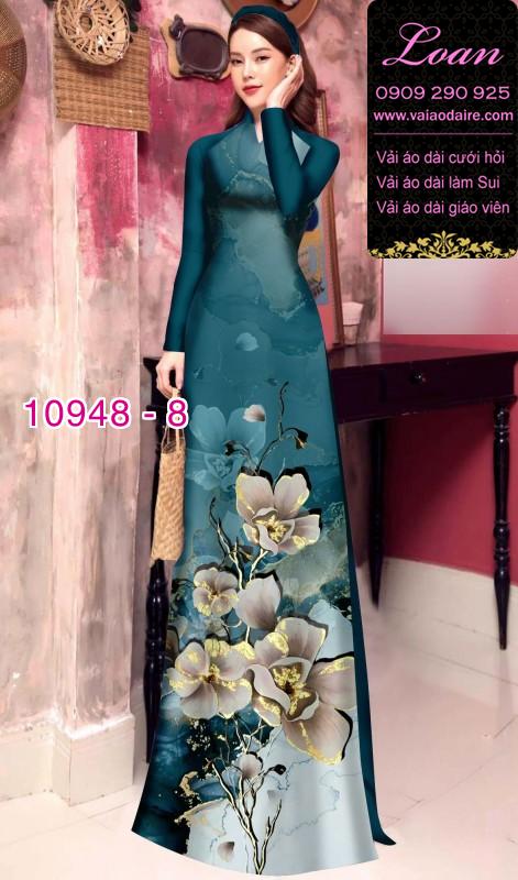 Vải áo dài hoa 3D