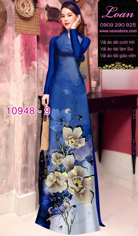 Vải áo dài hoa 3D