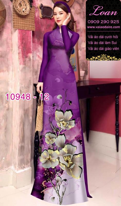 Vải áo dài hoa 3D