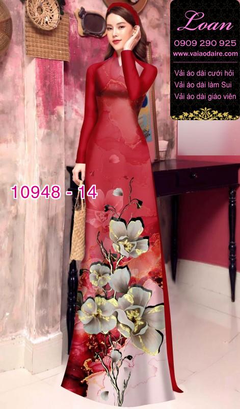 Vải áo dài hoa 3D