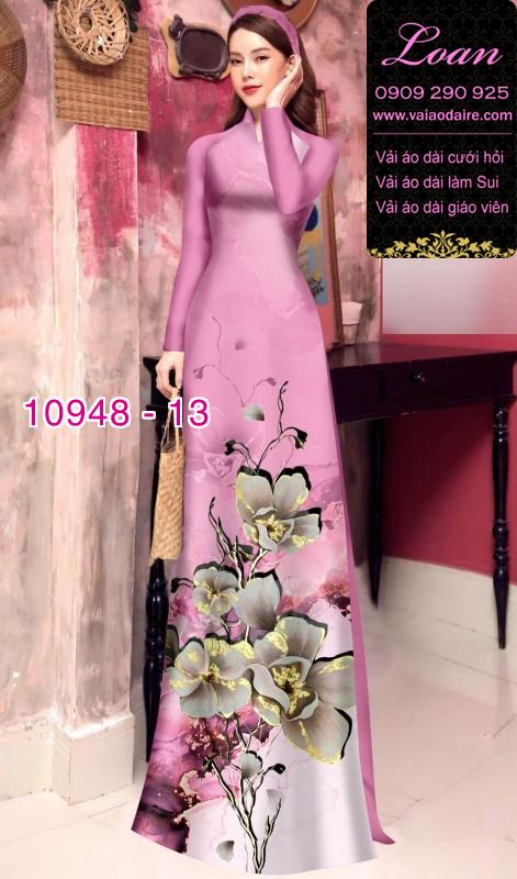 Vải áo dài hoa 3D