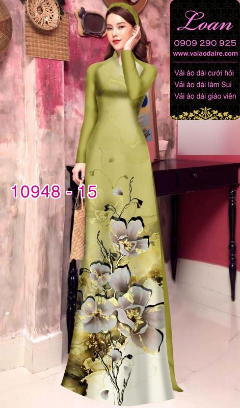 Vải áo dài hoa 3D