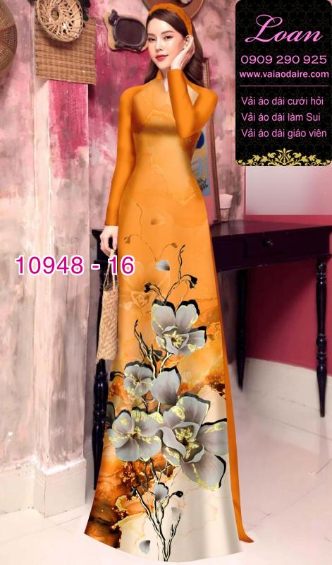 Vải áo dài hoa 3D