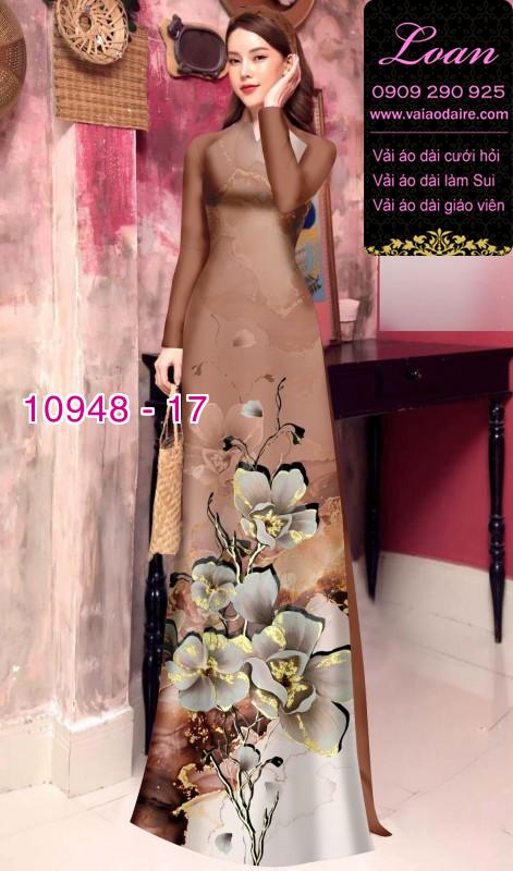 Vải áo dài hoa 3D
