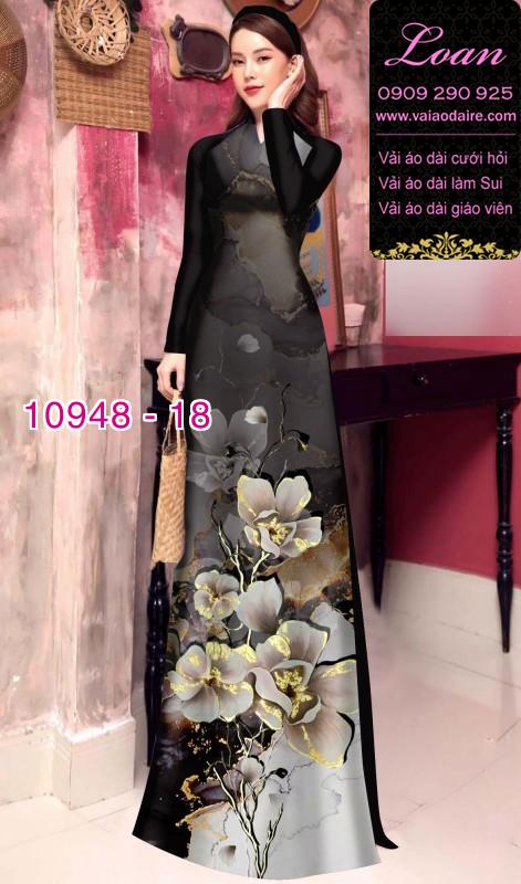 Vải áo dài hoa 3D