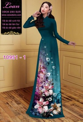 Vải áo dài hoa 3D-DT 10951