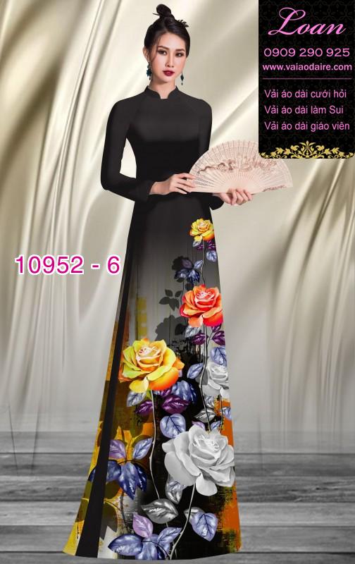 Vải áo dài hoa 3D