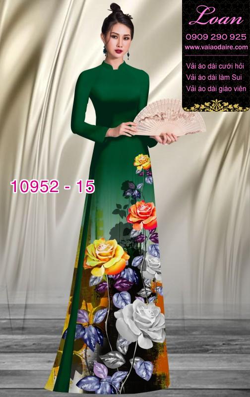 Vải áo dài hoa 3D