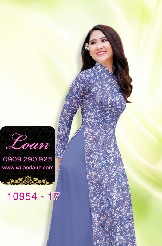 Vải áo dài hoa nhí Vải áo dài hoa nhí
