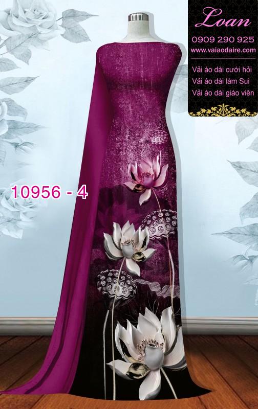 Vải áo dài hoa sen 3D Vải áo dài hoa sen 3D
