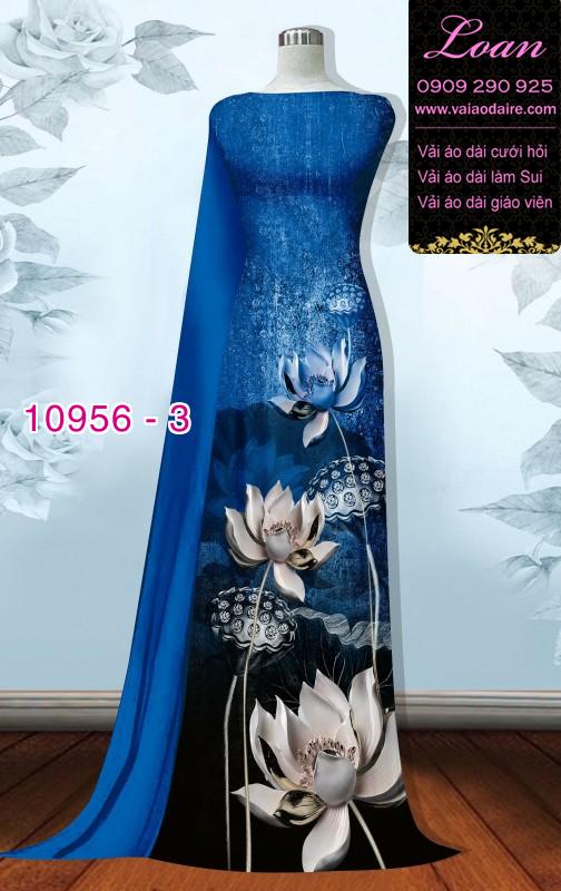 Vải áo dài hoa sen 3D Vải áo dài hoa sen 3D