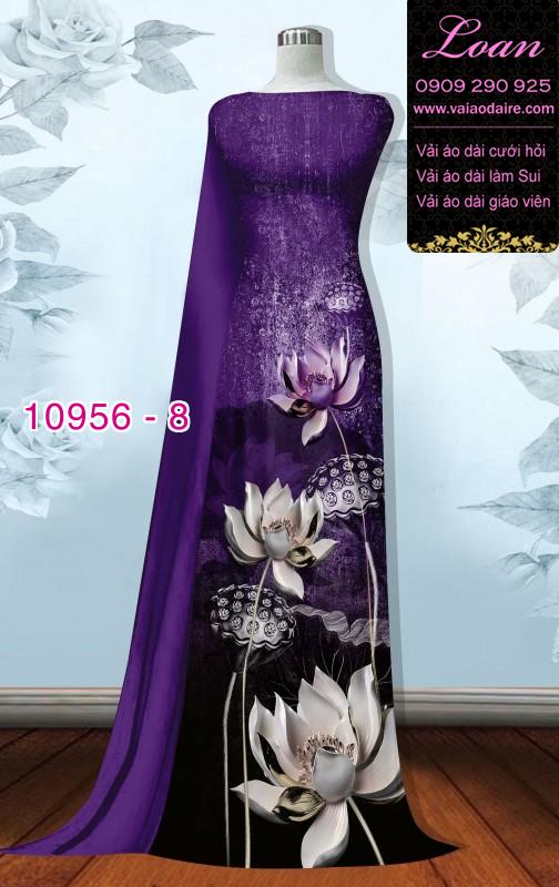 Vải áo dài hoa sen 3D Vải áo dài hoa sen 3D