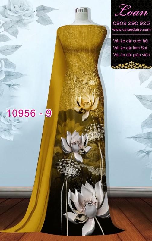 Vải áo dài hoa sen 3D Vải áo dài hoa sen 3D