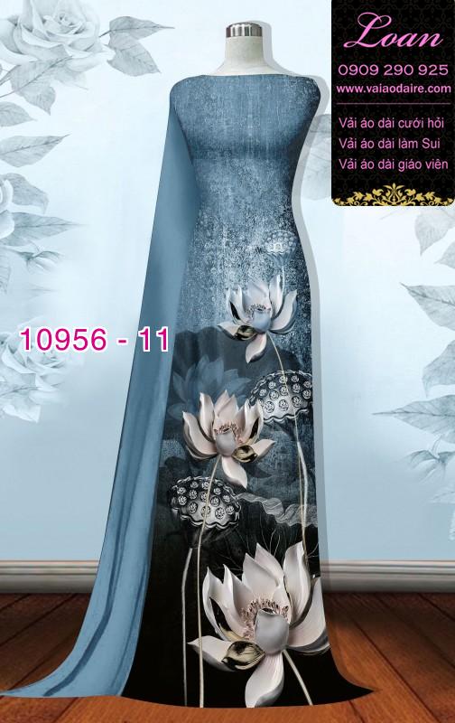 Vải áo dài hoa sen 3D Vải áo dài hoa sen 3D