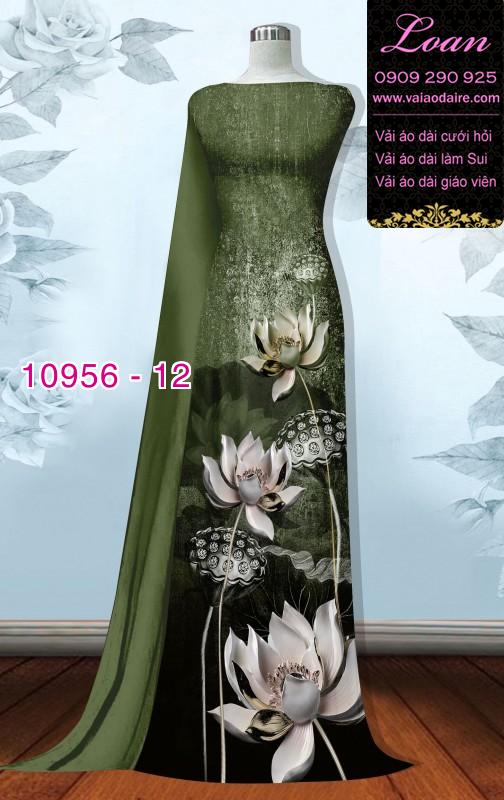 Vải áo dài hoa sen 3D Vải áo dài hoa sen 3D