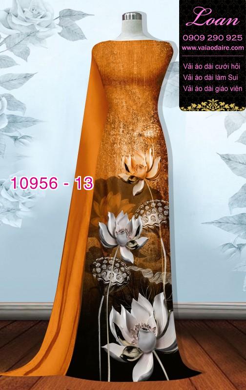 Vải áo dài hoa sen 3D Vải áo dài hoa sen 3D