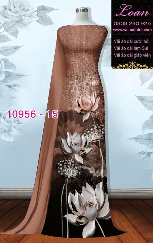 Vải áo dài hoa sen 3D Vải áo dài hoa sen 3D
