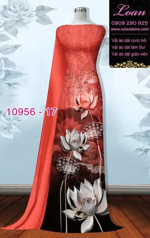 Vải áo dài hoa sen 3D Vải áo dài hoa sen 3D