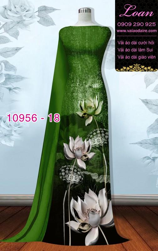 Vải áo dài hoa sen 3D Vải áo dài hoa sen 3D