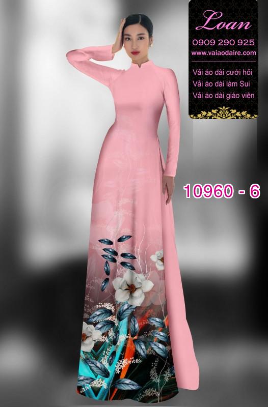 Vải áo dài hoa 3D