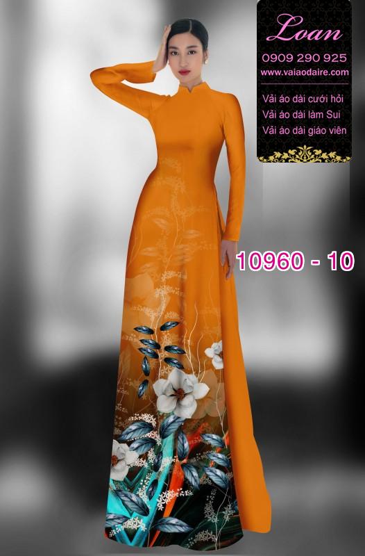 Vải áo dài hoa 3D
