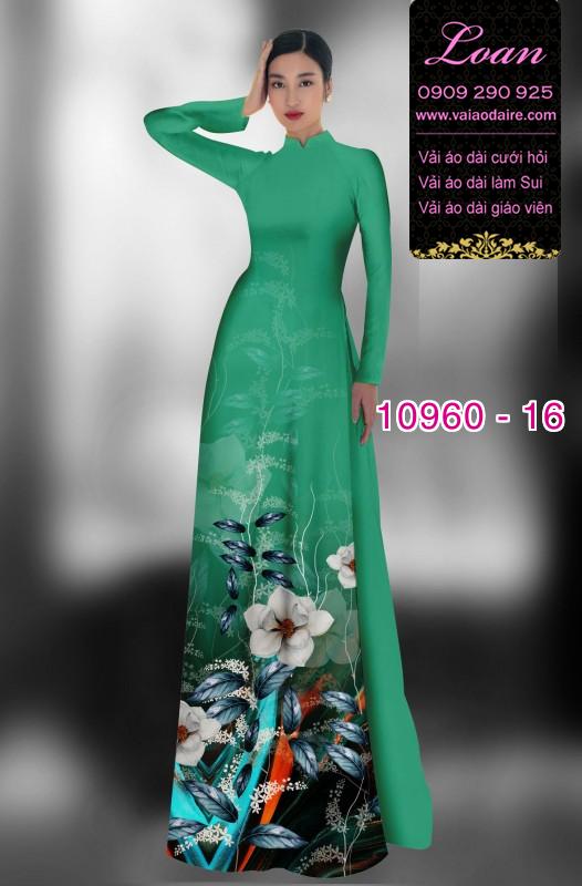 Vải áo dài hoa 3D