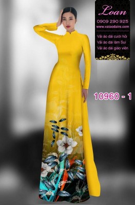 Vải áo dài hoa 3D-DT 10960