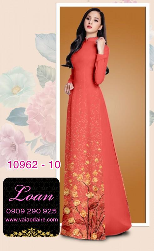 Vải áo dài hoa 3D