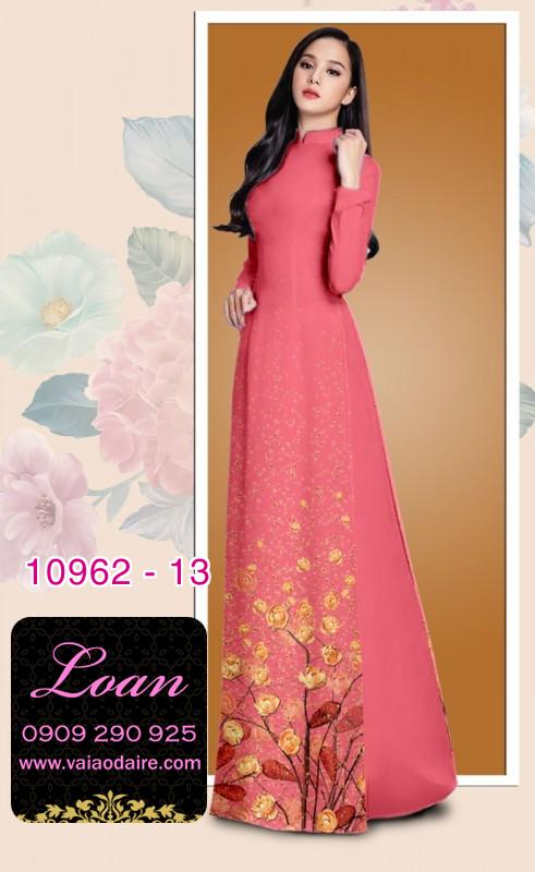 Vải áo dài hoa 3D