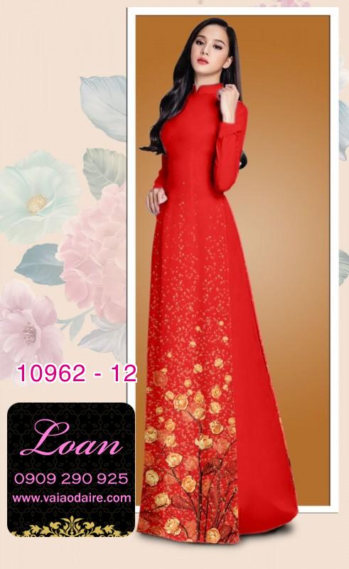 Vải áo dài hoa 3D