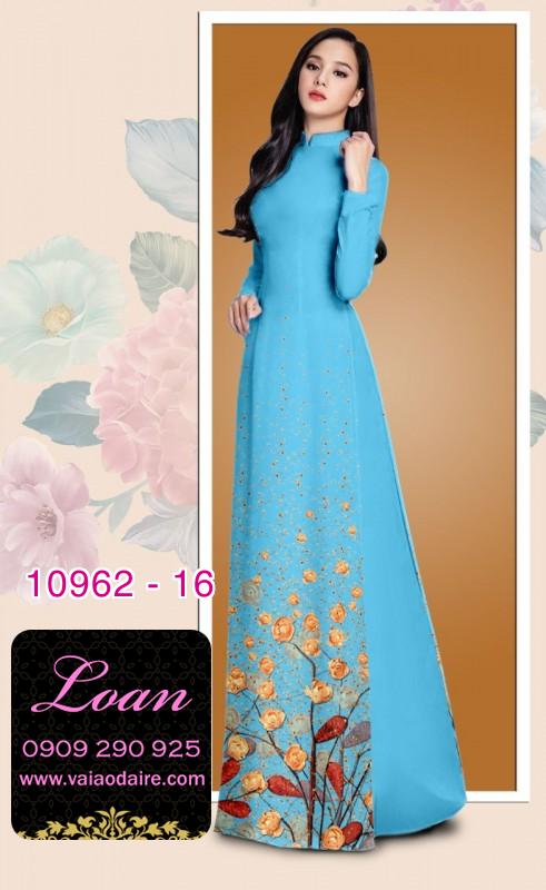 Vải áo dài hoa 3D