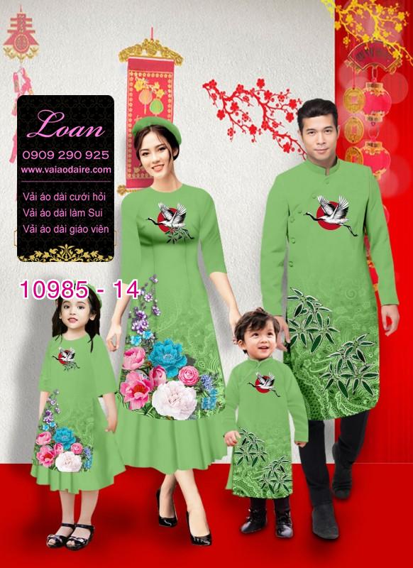 Vải áo dài tết cho gia đình