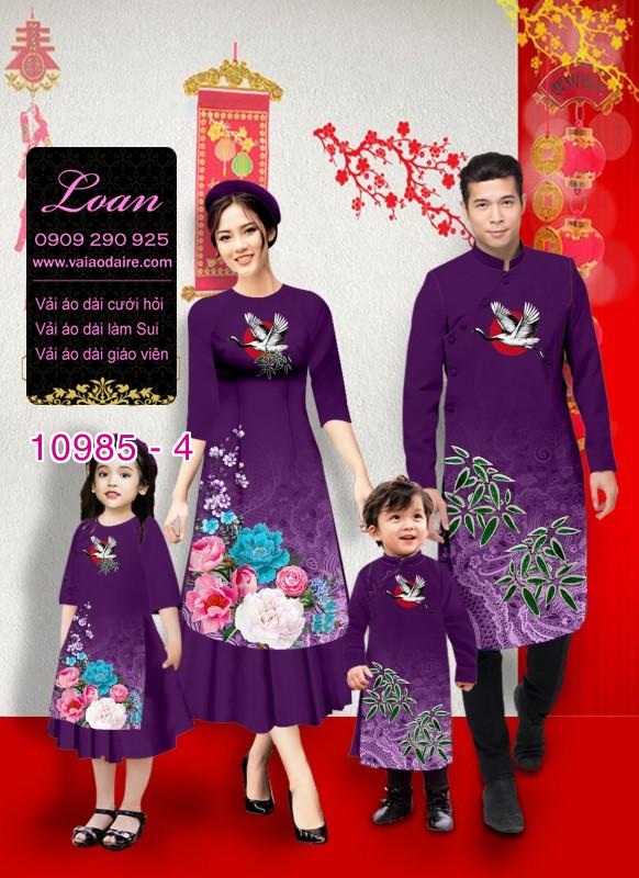 Vải áo dài tết cho gia đình