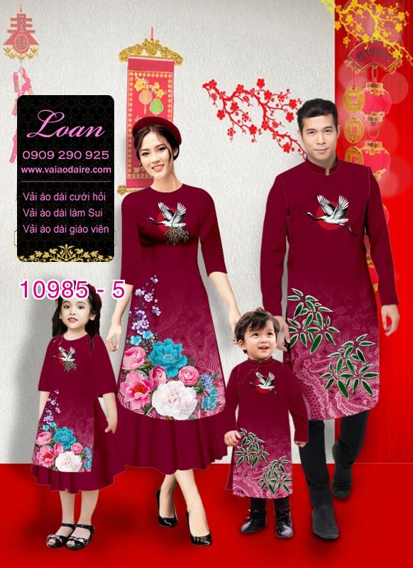 Vải áo dài tết cho gia đình