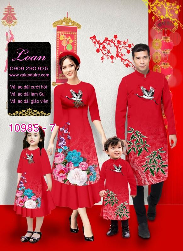 Vải áo dài tết cho gia đình