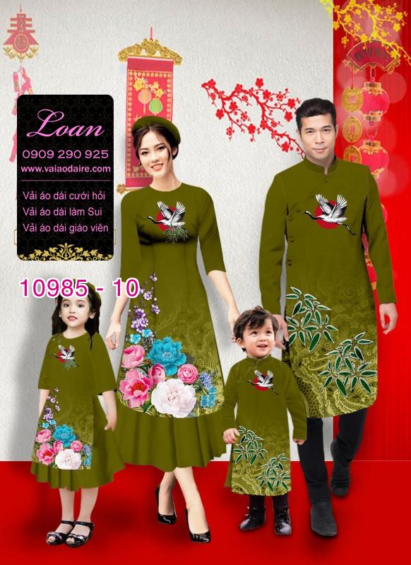 Vải áo dài tết cho gia đình