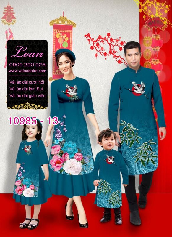 Vải áo dài tết cho gia đình