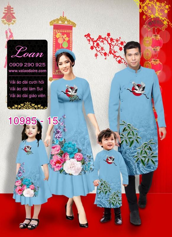 Vải áo dài tết cho gia đình