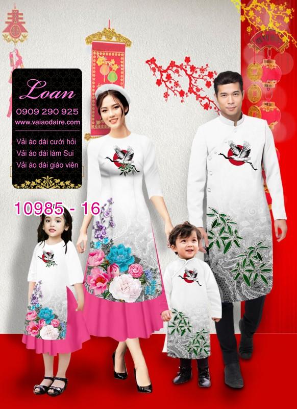 Vải áo dài tết cho gia đình