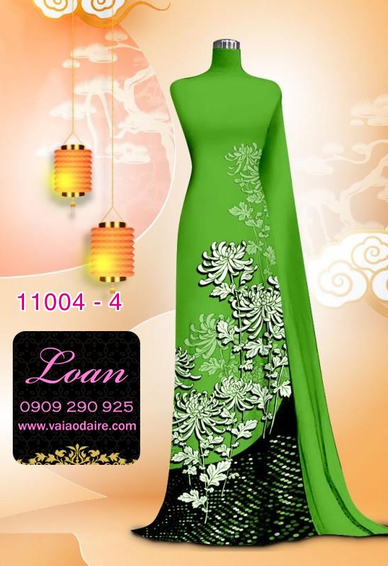 Vải áo dài hoa 3D