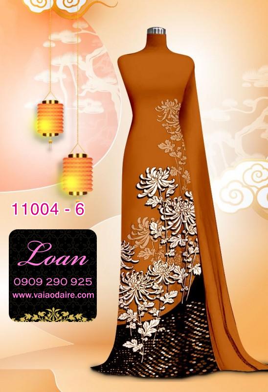 Vải áo dài hoa 3D