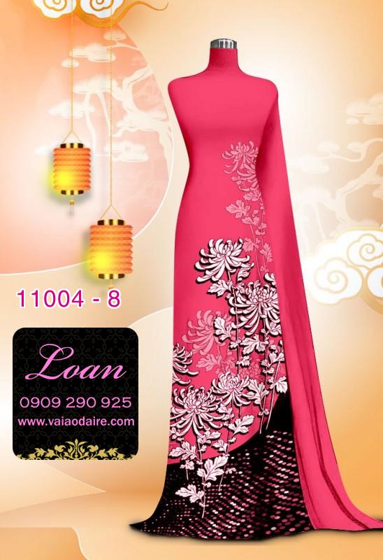 Vải áo dài hoa 3D
