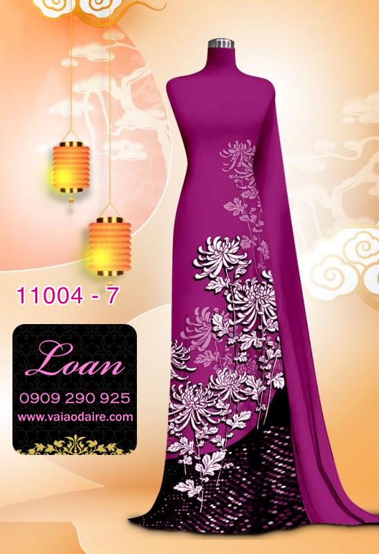 Vải áo dài hoa 3D