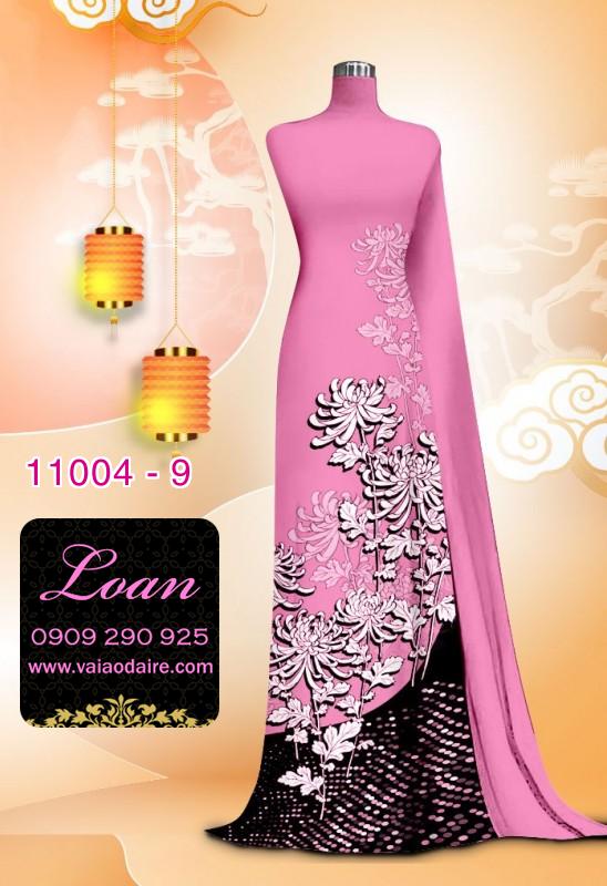 Vải áo dài hoa 3D