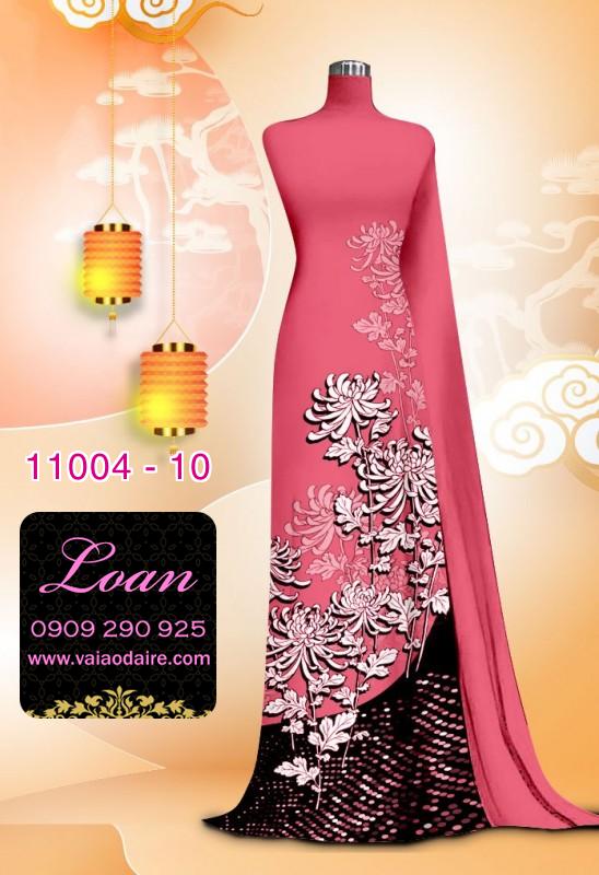 Vải áo dài hoa 3D