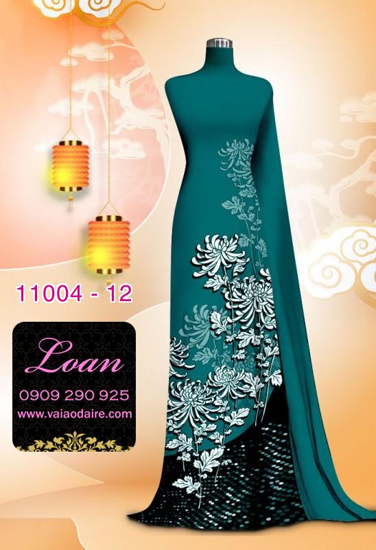 Vải áo dài hoa 3D