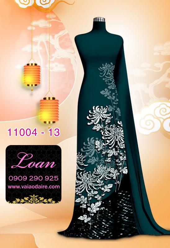 Vải áo dài hoa 3D